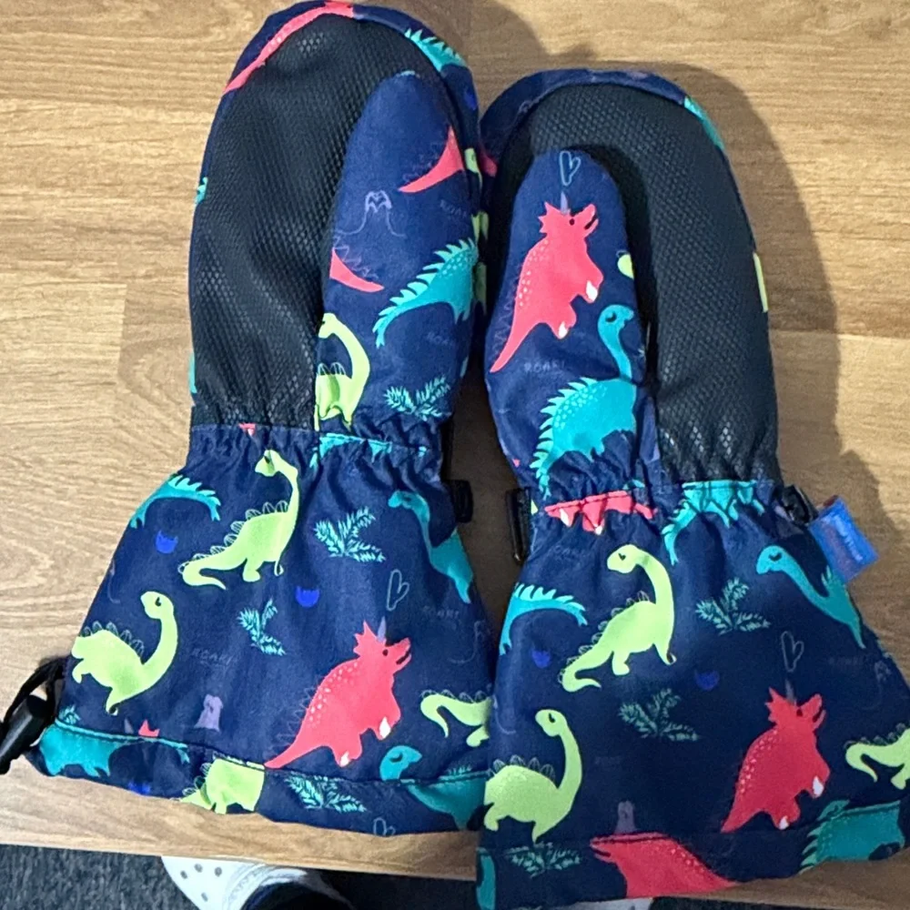 Colorful Dinosaur Kids Mittens